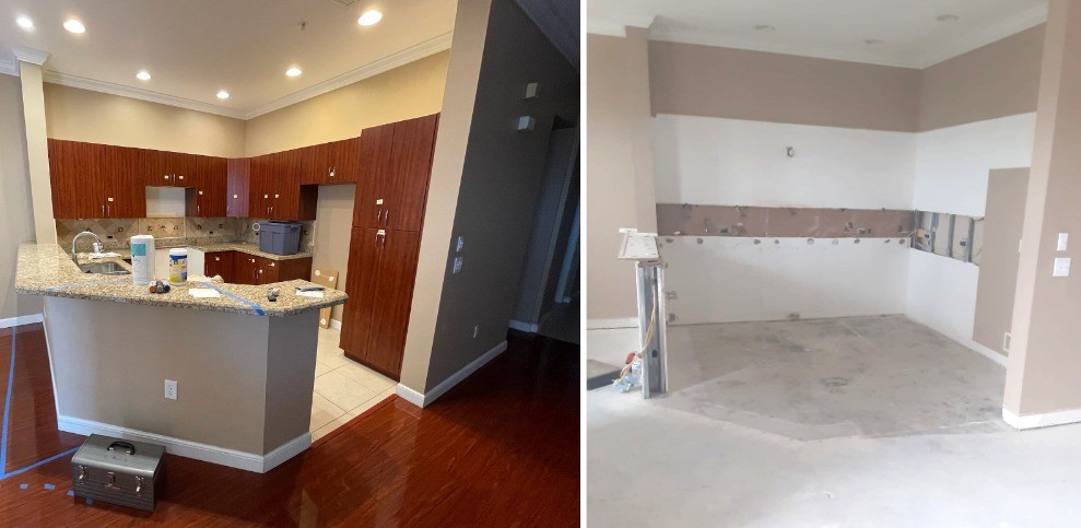 Interior Demolition by Dynamic Removal Services in South Florida